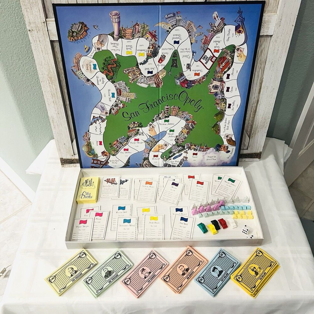 San FranciscoOpoly Board Game 1994 Global Games Monopoly Style City Edition